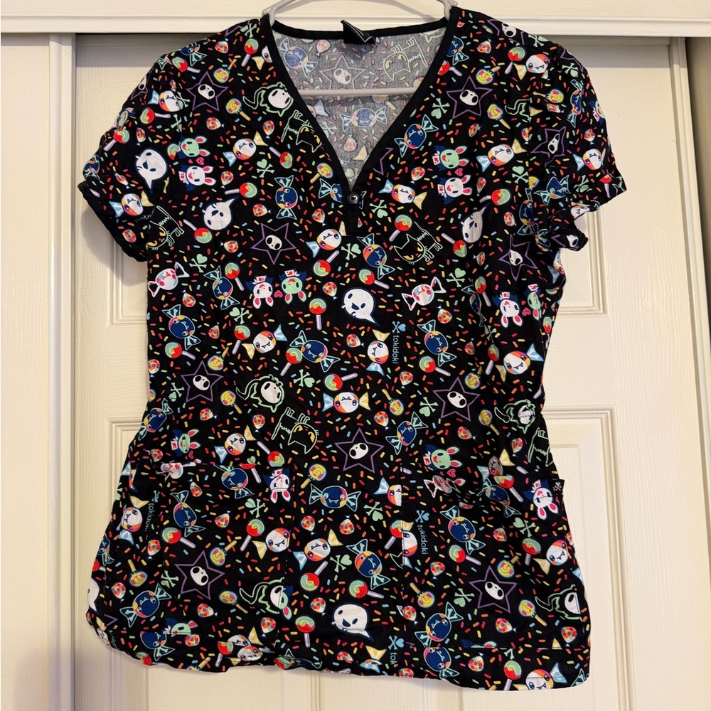 Tokidoki Candy women’s Scrub Top - Picture 1 of 3